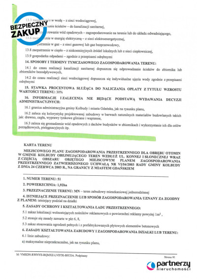 Duża działka budowlana w zacisznej okolicy - Otomin  -
Pomorskie Zdjęcie nr 12