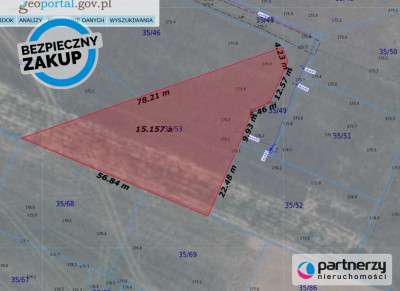 Budowlana  1520m2  Tanio  Woda - Tokary  -
Pomorskie Zdjęcie nr 2