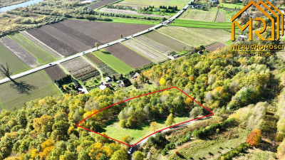 Widokowa działka rolna z panoramą na Dunajec - Melsztyn  - małopolskie