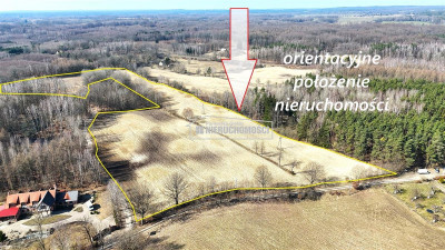 Grunt siedliskowy w otoczeniu lasu ok 25 km od J - Łączno   - Zachodniopomorskie