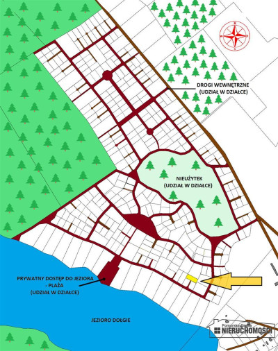 Nad jeziorem Prąd wodociąg kanalizacja plaża - Dołgie  -
Zachodniopomorskie Zdjęcie nr 4