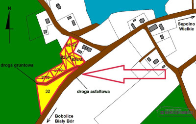 Działka budowlana na skraju wsi przy lesie - Sępolno Małe   -
Zachodniopomorskie Zdjęcie nr 3