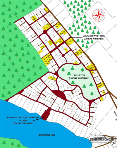 Działka nad jeziorem Prąd wodociąg plaża - Dołgie   -
Zachodniopomorskie Zdjęcie nr 3