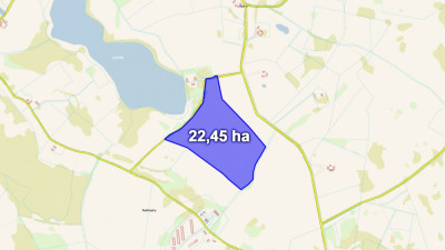 Działka z Warunkami Zabudowy 2245 ha  Żabin gm Banie Mazurskie - Żabin  - warmińsko-mazurskie
