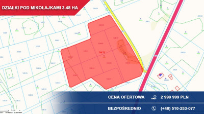 Kompleks działek budowlanych 348 ha Tałty gm Mikołajki - Tałty  - warmińsko-mazurskie