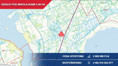 Kompleks działek budowlanych 348 ha Tałty gm Mikołajki - Tałty  -
warmińsko-mazurskie Zdjęcie nr 2