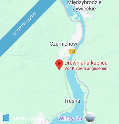 Tresna Działka budowlana bez pośredników 600m  z widokiem na górę Żar - Tresna  -
śląskie Zdjęcie nr 2