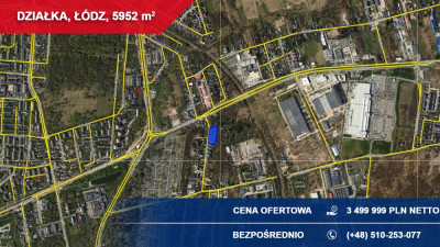 Działka inwestycyjna pod segmenty bliźniaki hotel  TOP lokalizacja - Łódź  -
łódzkie Zdjęcie nr 2