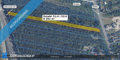Działka inwestycyjna na sprzedaż  Emilia - Emilia  - łódzkie