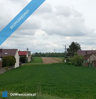 Słoneczna działka budowlana 1100 m  Szeroki front 24m  PKP Skalmierz - Skalmierz  - łódzkie