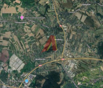Działka widoczna trasa szybkiego ruchu - Modlnica  -
Małopolskie Zdjęcie nr 2