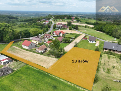 Widokowa działka Szczepanowice gm Pleśna - Szczepanowice  - małopolskie