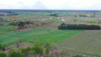 Działka nieopodal rzeki Pisy z warunkami zabudowy - Cieciory  - podlaskie