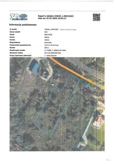 Duża działka  Gdynia- Mały Kack - Gdynia  -
pomorskie Zdjęcie nr 2