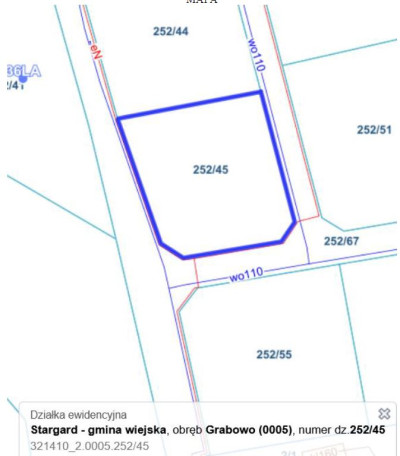 Syndyk sprzeda działkę wraz z udziałem w drodze dojazdowej - Grabowo  - zachodniopomorskie