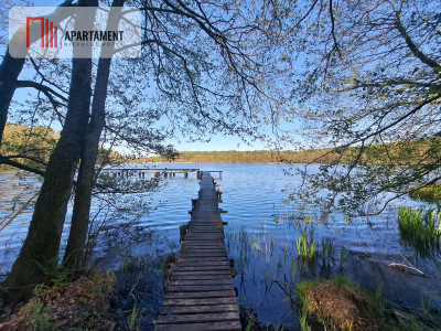 Działka nad jeziorem z własnym strumykiem - powiat chojnicki  - Pomorskie