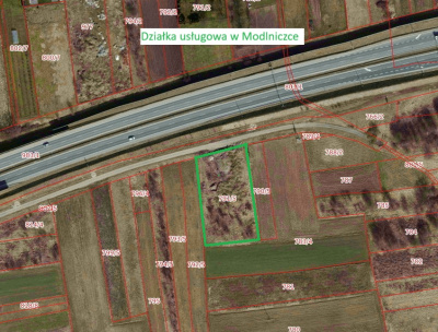 Działka usługowa Modlniczka pod Krakowem - małopolskie
