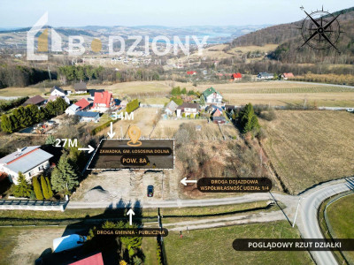 Działka z pięknym widokiem w miejscowości Zawadka gm Łososina Dolna - Zawadka  -
małopolskie Zdjęcie nr 17