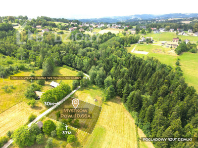 Tu zbudujesz swój dom Urokliwa działka w Mystkowie gm Kamionka Wielka - Mystków  - małopolskie