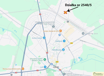 Atrakcyjna działka budowlana MNU 900 m w Łukowie - Łuków  -
lubelskie Zdjęcie nr 5