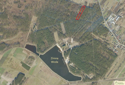 Działka 83 ary przy Zalewie Zimna Woda w Łukowie - Łuków Zimna Woda  - lubelskie