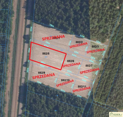 OSTATNIA Działka w Krynce k Łuków OKAZJA - Krynka  - lubelskie